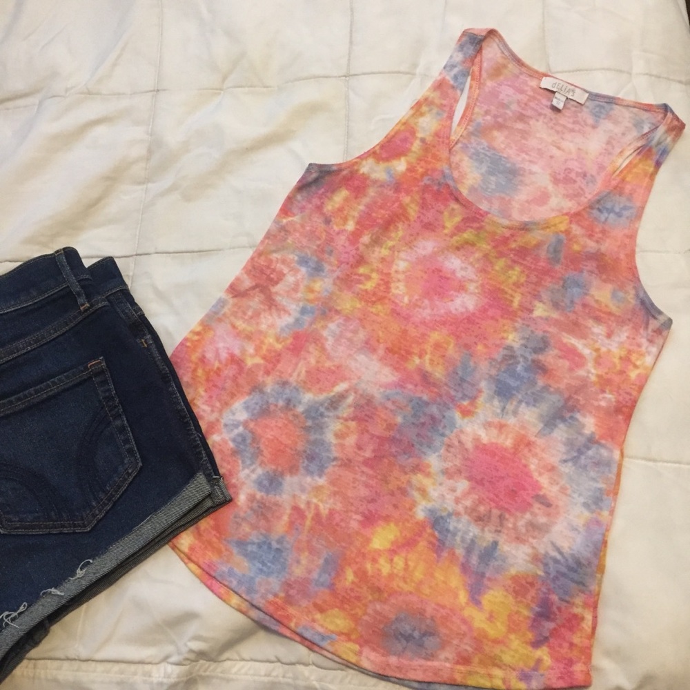 Delia*s tie dye racerback top